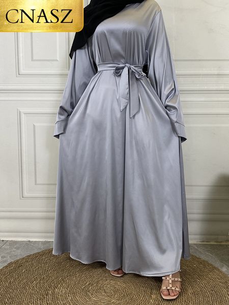 Ethnische Kleidung Muslimische türkische Abayas Jalabiyat Frauen Ramadan Kleidung marokkanische Kaftan Party Maxikleid Arabisch Kaftan Satin weibliches Kleid 230620