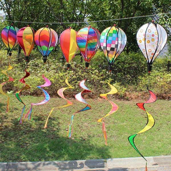 Neuheitsspiele 1 Set Windspinner-Luftballon, dekorativer PVC-Traumfänger, Regenbogen-Luftballon, rotierende Windmühle zum Aufhängen für den Hof 230621