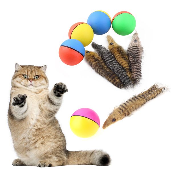 Hund Katze Biber Wiesel Welpen Rollen Spielen Zufällig Lebendig Neue Haustier Frettchen Spielzeug Spielzeug Jump Ball Moving Chaser Wiesel Mäuse tier Spielzeug