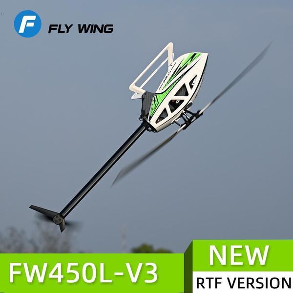 Intelligent Uav FLY WING FW450L V3 RTF PNP 6CH RC Elicottero 3D Auto Acrobatics GPS Altitude Hold con sistema di controllo del volo H1 Modello per adulti 230620
