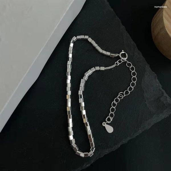 Braccialetti di collegamento Catena Moda Geometrica Bracciale in argento per le donne Gioielleria raffinata Accessori da sposa Regalo per feste 925 Timbrato Raym22