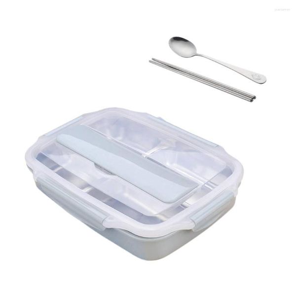 Yemek takımı setleri paslanmaz çelik güvenli pp plastik plastik termal yalıtım öğle yemeği kutusu kabı kapalı kasa