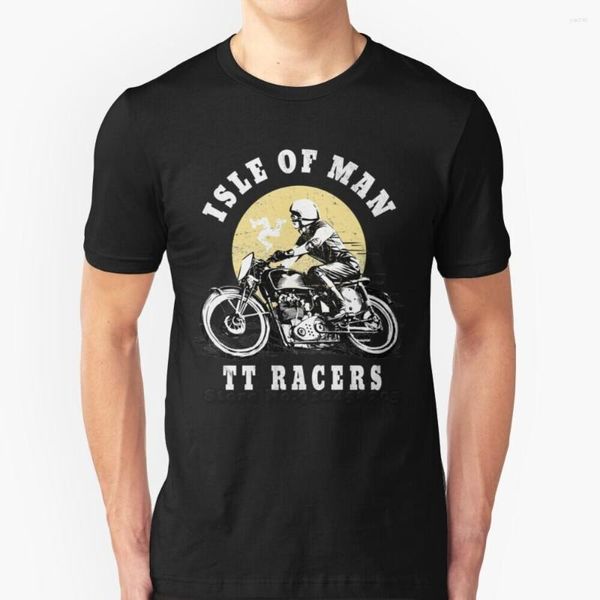 T-shirt da uomo Isle Of Man Manx Flag Retro Vintage Biker Racing T-shirt a maniche corte T-shirt estiva da uomo Streetswear