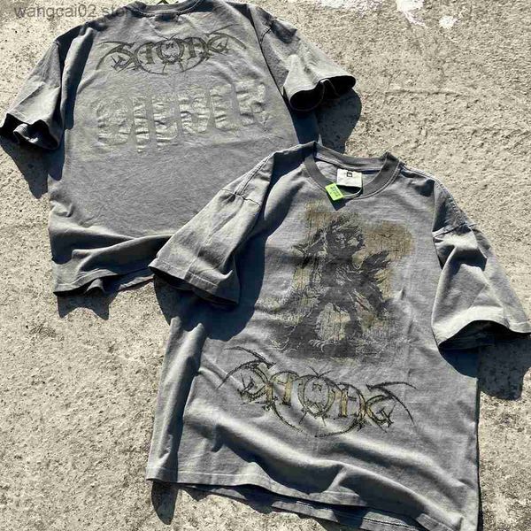 Camisetas de hombre Frog drift Fashion Rock Band Justin Bieber Vintage Loose Oversize Streetwear Tee T-shirt tops para hombres T230621