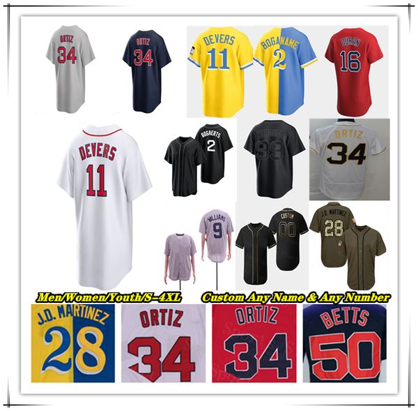 Camisa de beisebol Jarren Duran Christian Arroyo Rob Refsnyder Reese McGuire Enmanuel Valdez Raimel Tapia Tanner Houck Brayan Bello Manny Ramirez Pedro Martinez 4XL