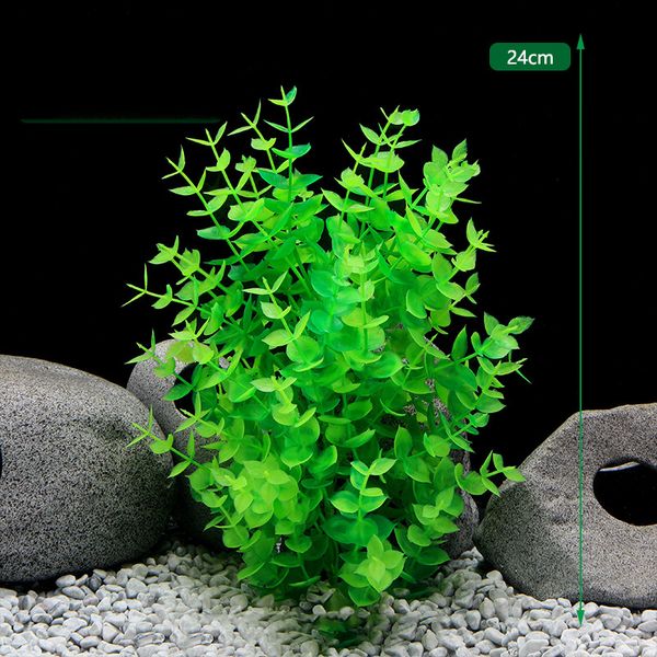 Dekorationen Aquarium Pflanzendekoration Künstliches Aquarium Kunststoff 15 Stile Gras Landschaftsbau Ornament Dekor Aquatisches Zubehör 24CM 230620