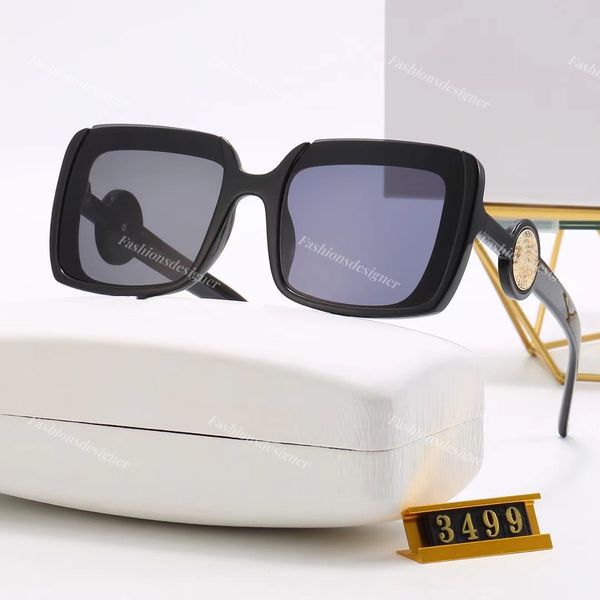 Luxuriöse Designer-Sonnenbrille, Versage-Sonnenbrille für Damen, rechteckige klassische Brille, Schlangen-Göttin-Kopf-Design-Sonnenbrille mit Box, UV400, Strand-Sonnenbrille 3499