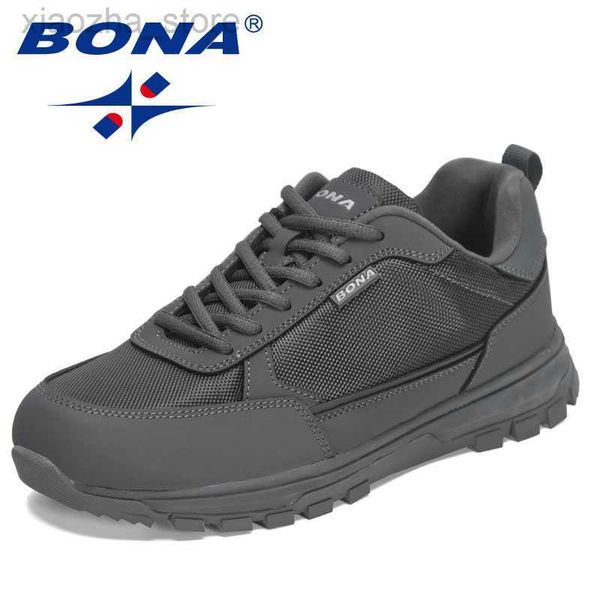 Wanderschuhe BONA Neue Ankunft Outdoor Jogging Classics Stil Männer Wanderschuhe Schnüren Männer Sportschuhe Trekking Turnschuhe Schnelle Kostenloser VersandHKD230621