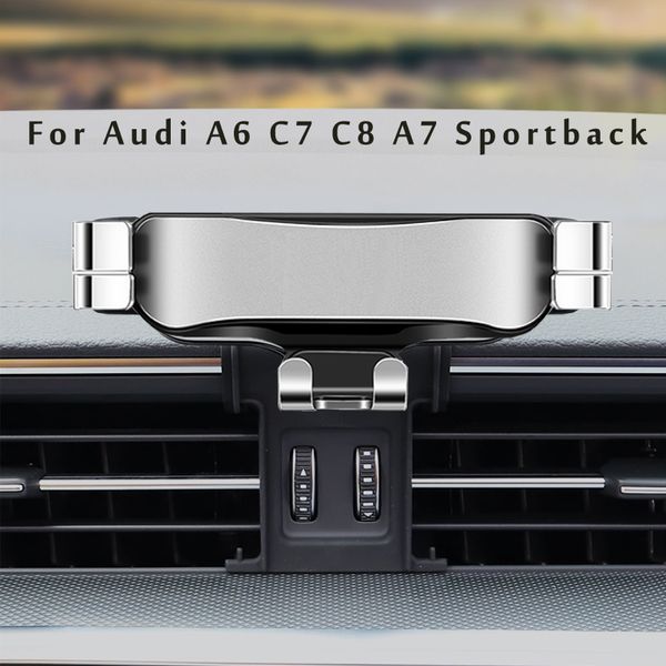 Supporto regolabile per telefono per auto per Audi A6 C7 C8 A7 Sportback 4G 4K Car Styling Staffa Accessori per interni auto