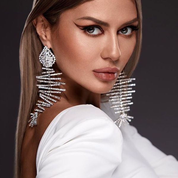 Слушание люстры Стоунфанс INS FASHION TEMAGGETATE FISHBONE EARRRING Accessory Geometric Pendt Crystal Drop Серьги партия ювелирные изделия 230620