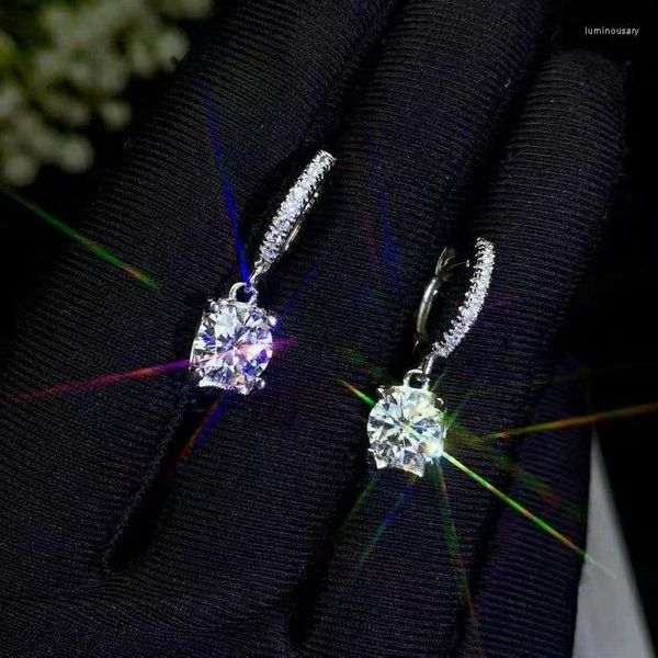 Серьги -грибы Lanzyo 925 серебряный серебро Natuarl Moissanite Diamond Girls День рождения подарок на день рождения