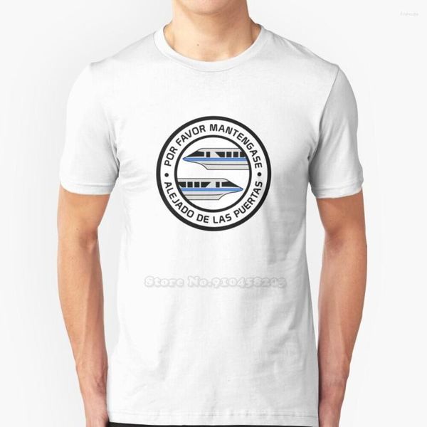Camisetas masculinas Monorailporfavorblue Summer Lovely Design Hip Hop T-Shirt Tops Wdw Walt World Retro Monorail Por Favor Mantengase Alejado