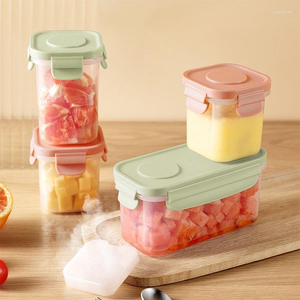 Set di stoviglie Contenitore per bambini con scala Grado in plastica PP per forno a microonde Frigorifero portatile Scatola per la freschezza Griglia per il ghiaccio