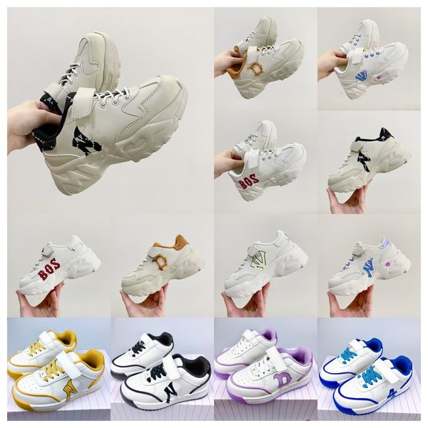 2023 Bambini Scarpe firmate Sneakers Primavera estate moda bambino Sport all'aria aperta Pelle Lettere patchwork traspiranti Sneaker bambino Ragazzi Ragazze Scarpe casual taglia 27-35