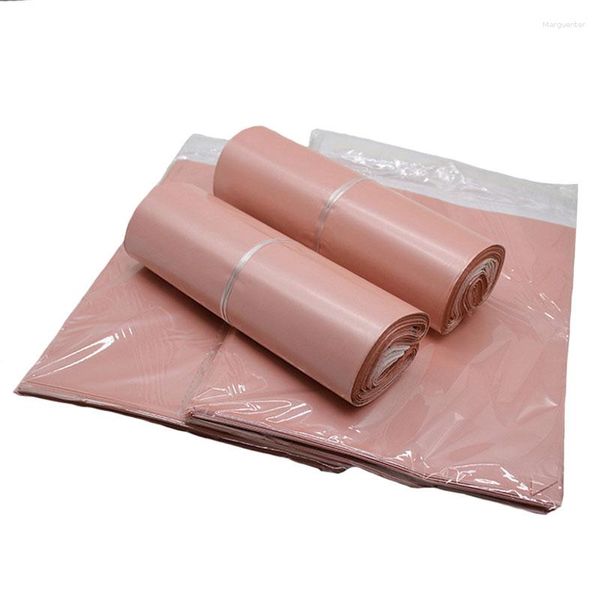 Сумки для хранения пластиковая конверт Mailer упаковывать розовое золото ecommerce Express Mailing Bag для одежды сгущать логистику курьер