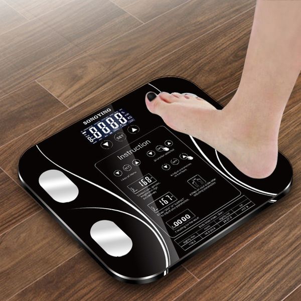 Bilancia per il peso corporeo Bagno Bilancia per grasso umano BMI LCD Digital Mi Floor display Index Electronic Smart Weighing 230620