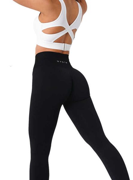2023 neue Yoga-Outfits, solide, nahtlose, weiche Workout-Strumpfhose, Fitnesshose, hohe Taille, Fitnessstudio, Lycra-Spandex