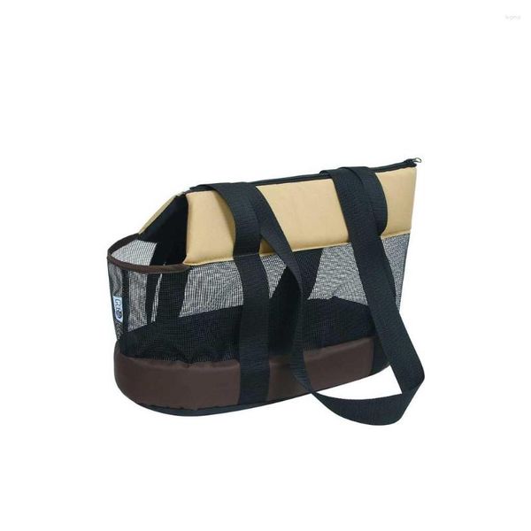 Capas para assento de carro para cachorro Bolsa de transporte para animais de estimação Acampamento Caminhadas Viajar Pequeno animal Bolsa portátil Bolsa de ombro Bolsa de malha Sacola para animais de estimação Suprimentos para animais de estimação Preto L