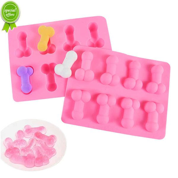 2024 Nuovo sexy Penis Ice Cube Maker Cake Cake Cioccolato Stampo Bachelorette Feste per feste per matrimonio Hen Night Adult Birthday Decorazioni di compleanno per adulti Strumenti di gelati divertenti