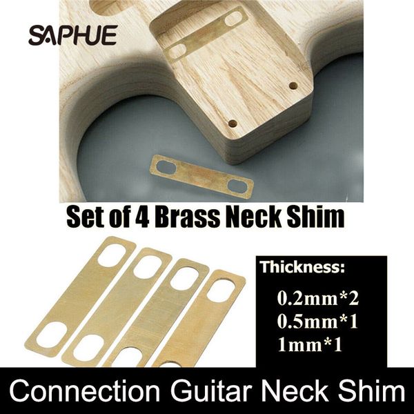 Nova placa de pescoço de guitarra 4 peças substituição da gaxeta de guitarra calço de pescoço de guitarra acessórios de aumento da gaxeta