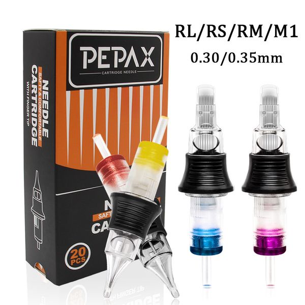 Татуировки иголки Pepax Tattoo Cartridge Иглы Профессиональная одноразовая стерилизовать безопасность RS RM M1 Тату