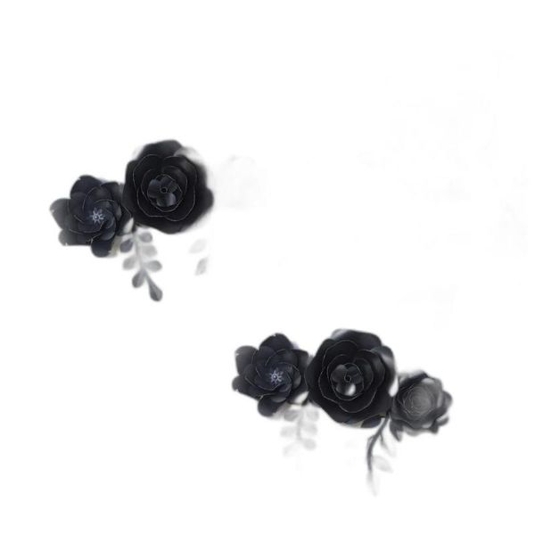 Decorative Flowers Cardstock Black DIY Paper Leaves Ears Set For Wedding & Event Backdrops Decorations Nursery Wall Deco Video Tutorials