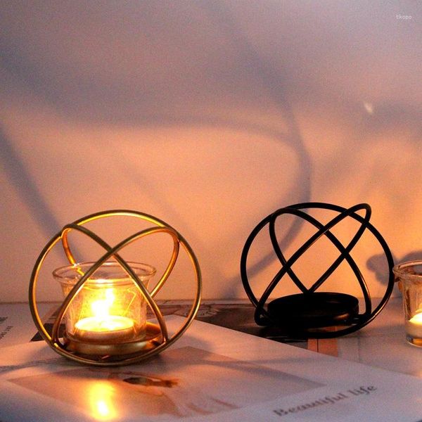 Castiçais Estilo nórdico 3D Geométrico Suporte para copos Casamento Suporte para velas Centro de mesa Estojo castiçal para pendurar na parede