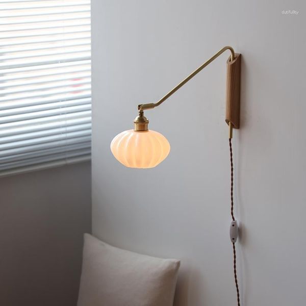 Duvar lambaları Cam lamba Dekoratif Ürünler Ev Uzun Azunlar Çamaşır Odası Dekor Lampen Modern Deco LED okuma