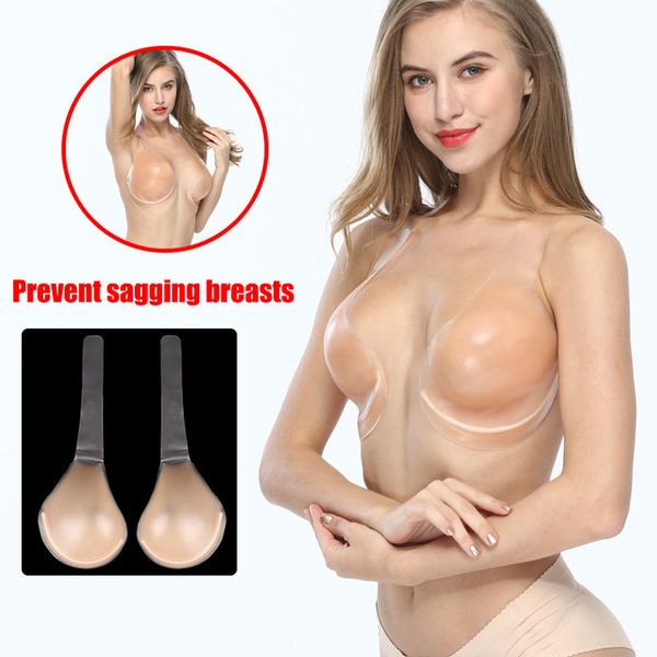 Brustpolster Brust Selbstklebender Silikon-Stahlring-BH Unsichtbare Frauen Push Up Brustlift Tape Cup Nippelabdeckung Pads Unterwäsche Zubehör 230621