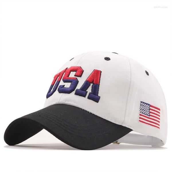 Ball Caps Baseball Cap для мужчин Женщины хлопковые шляпа Unisex Brand USA Flag Hats America Emelcodery Hip Hop Gorras Cacquette