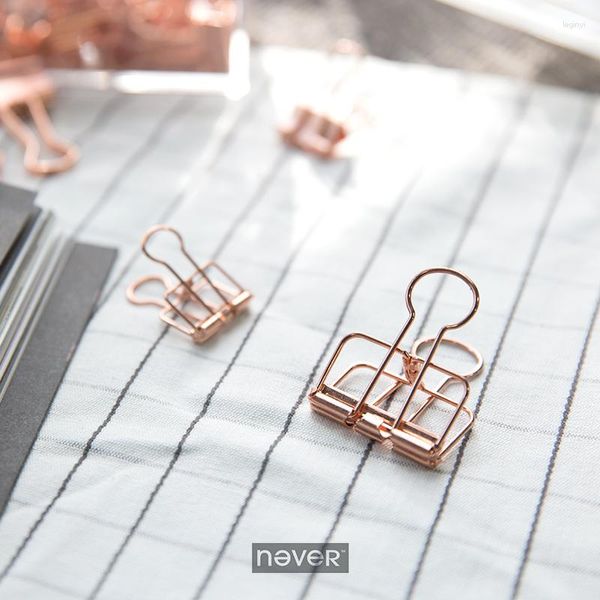 Never Rose Gold Clip Accessori per ufficio creativi Clip in metallo Clip rosa Cancelleria coreana Forniture per aziende di moda