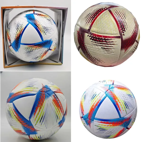 22 23 New Balls Soccer Ball Size 5 di alta qualità bella partita di calcio Il materiale per lo champagne PU termosaldato senza soluzione di continuità Spedisci le palle senza aria Palloni da calcio