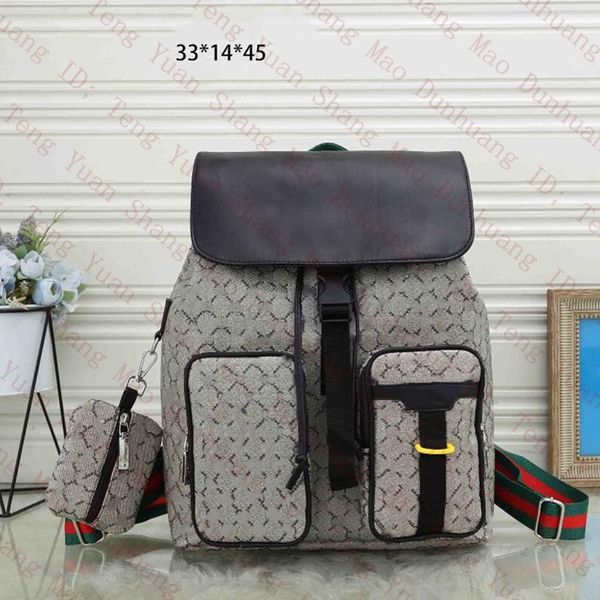 Designer-Rucksack, klassischer G-Lederrucksack, mehrere funktionelle Taschen für den Alltag, Gepäckrucksack, Reiserucksack, Abenteuer-Doppelschulter-Umhängetasche