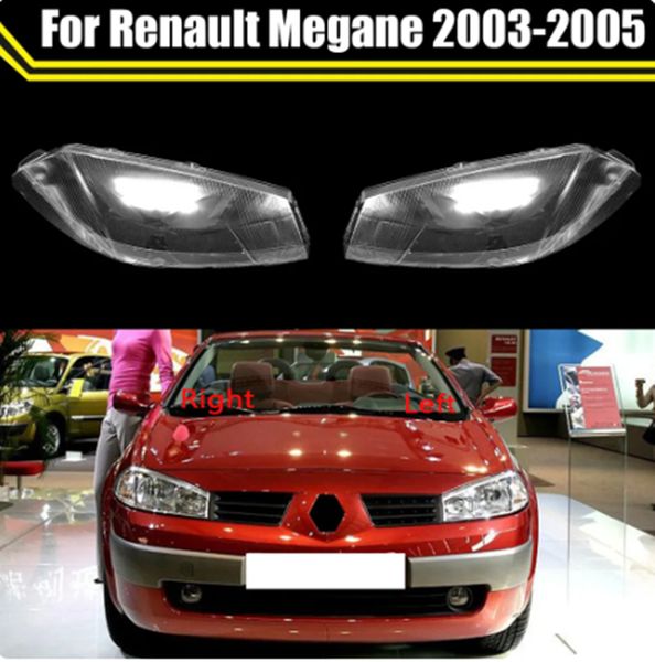 Front Glas Objektiv Lampe Schatten Shell Für Renault Megane 2003-2005 Transparent Auto Licht Fall Scheinwerfer Abdeckung Scheinwerfer Kappen