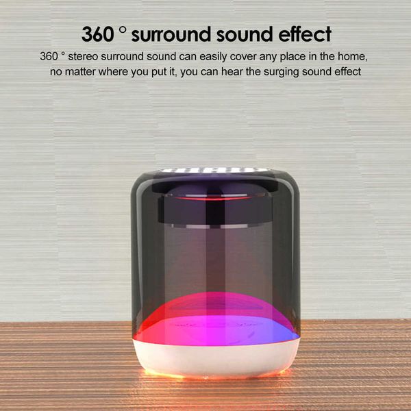 Mini-Lautsprecher, Mini-Handy-Bluetooth-Lautsprecher, hochwertige bunte Lichter, kabelloser kleiner Soundbox-Subwoofer, tragbares Heimkino
