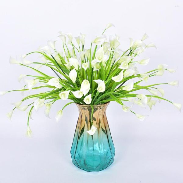 Dekorative Blumen, 1 Stück, Wohnzimmer-Dekoration, Wohnaccessoires, künstliche Blume, Calla-Lilie, Vase, Garten, Hochzeitsdekoration