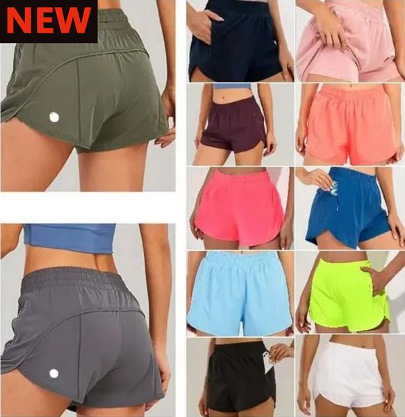 Lulus shorts Summer Yoga Hotty Hot Short Hathabless Quick Drahing Underwear Женское карманное фитнес -брюки