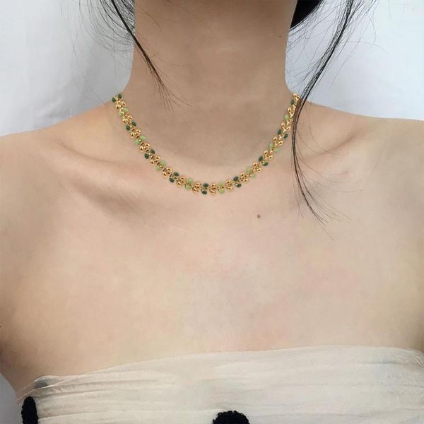 Цепи листья ожерелья Chokers Cadenas Mujer Collier Collier Bijoux Femme Schmuk