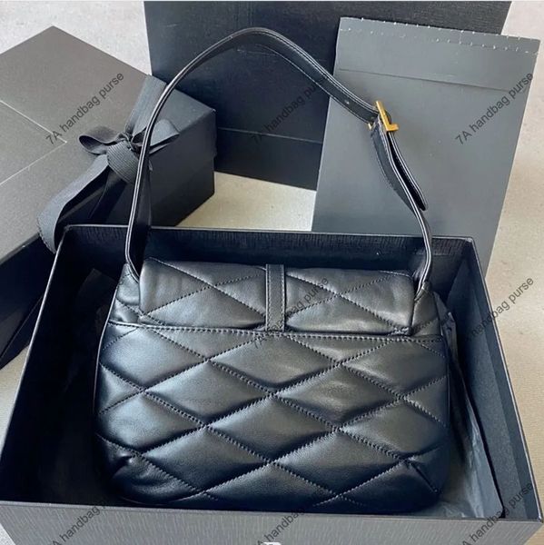 Borsa firmata 7A da donna sotto le ascelle a tracolla in pelle di pecora Borse a cuscino 698567 Moda classica reticolo quadrato in vera pelle di alta qualità LE57 Borsa da polso di lusso su misura