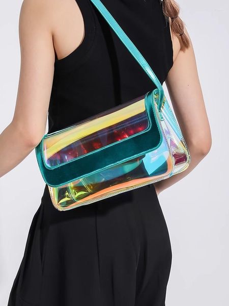 Abendtaschen Sommer Hologramm Laser Sympony Chic Elegante Tragetasche PVC Wasserdicht Leicht zu reinigen