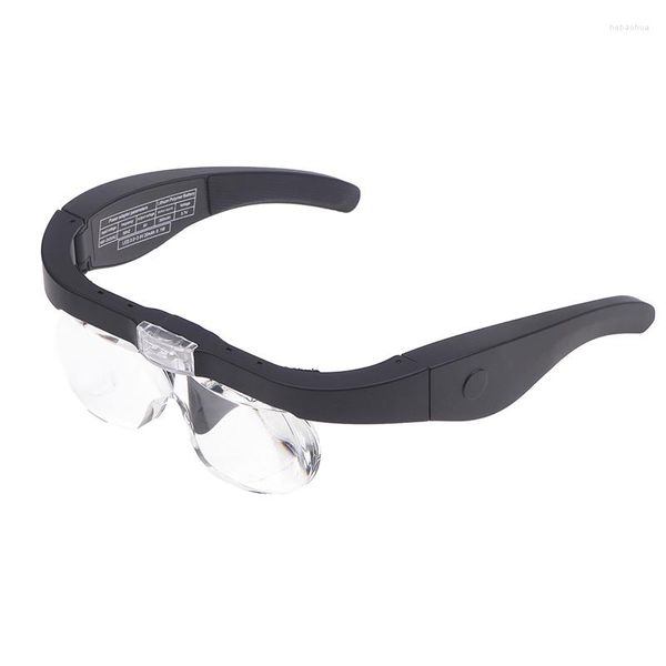 Увеличительные очки, установленные на головой, светодиодные светильники для чтения часовщика, ремонтируя USB.