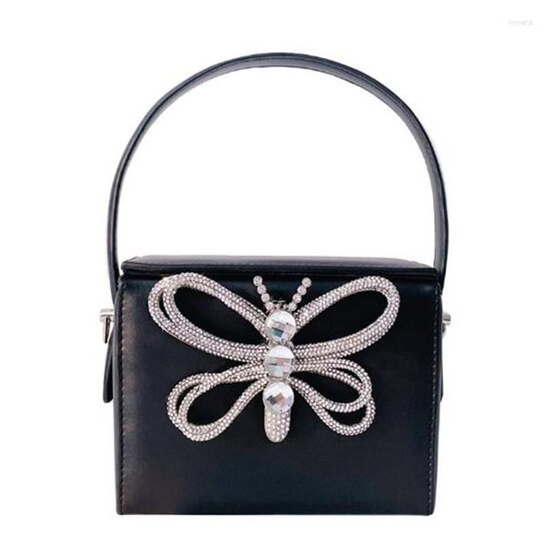 Sacos de noite Caixa de borboleta de diamante Bolsas de festa e bolsas para mulheres Designer chique Casamento Bolsa de embreagem Feminina Corrente de ombro