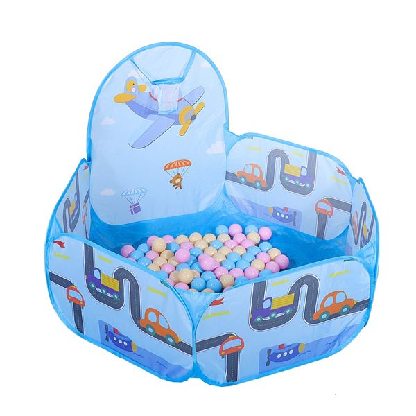 Baby Rail Box portatile per parco giochi per bambini Tenda per bambini Palle per bambini Pit Ocean Balls Pool Cartoon Park Camping Dry Pool Regalo di Natale 1.2m 230621