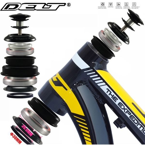 Cuffie per bici Serie sterzo per bicicletta CNC 44 28.6 55 56 39.8 30MM Conico 28.6 Forcella per tubo dritto Cuscinetti interni per sterzo Accessori 230621