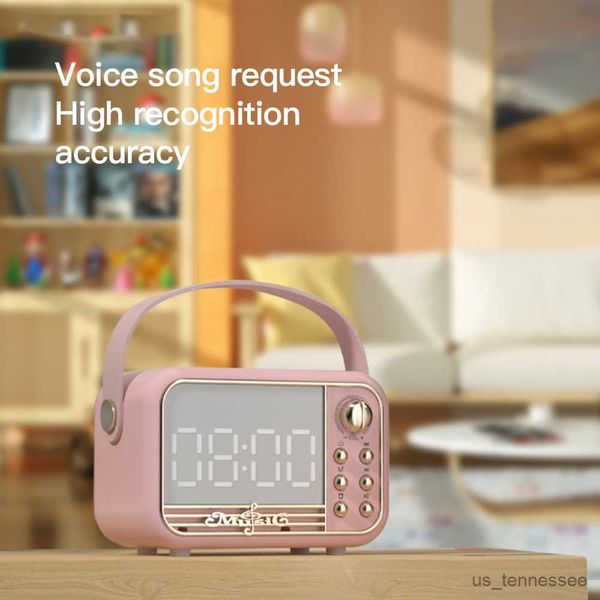 Mini-Lautsprecher, kabelloser Lautsprecher, kreativer Stereo-Surround-Clock-Audio, hohe Klangqualität, tragbar, für alle Telefone, Smart-Home-Zubehör, Mini R230621