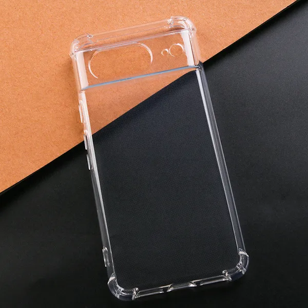 Capa à prova de choque transparente em TPU macio para celular para Google Pixel 8 7 7A Pro 6A 5A 4 3A XL 3 capas transparentes protetoras