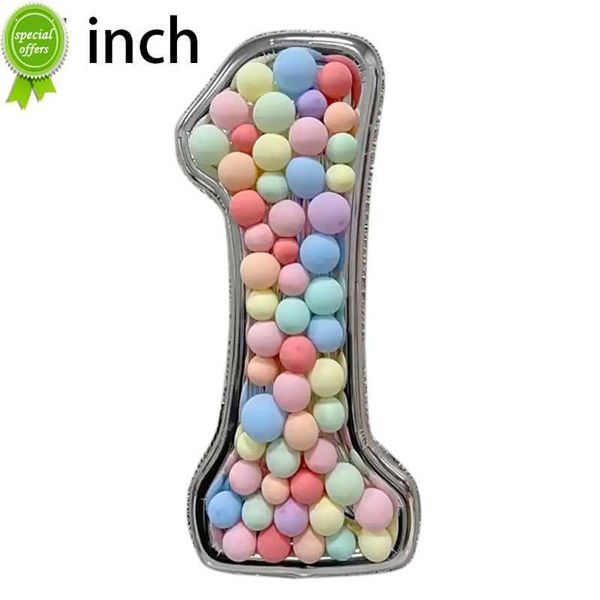 Neue 65-Zoll-Riesenfolien-Anzahl-Ballonrahmen-DIY-Ballon-Füllbox für Kinder und Erwachsene, Geburtstagsparty-Dekoration, Hochzeitstag-Zubehör