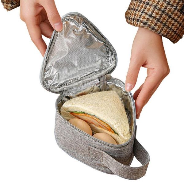 Set di stoviglie Borsa termica da cucina Borse da picnic triangolari leggere Isolamento con manico Conservazione portatile per ragazze