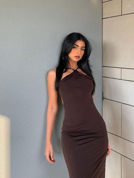 Casual Kleider Nachtclub Outfit Rückenfreies Kleid Frauen Sexy Sling Sinnlich Für Slim Fit Abendkleid Luxus Frau Party