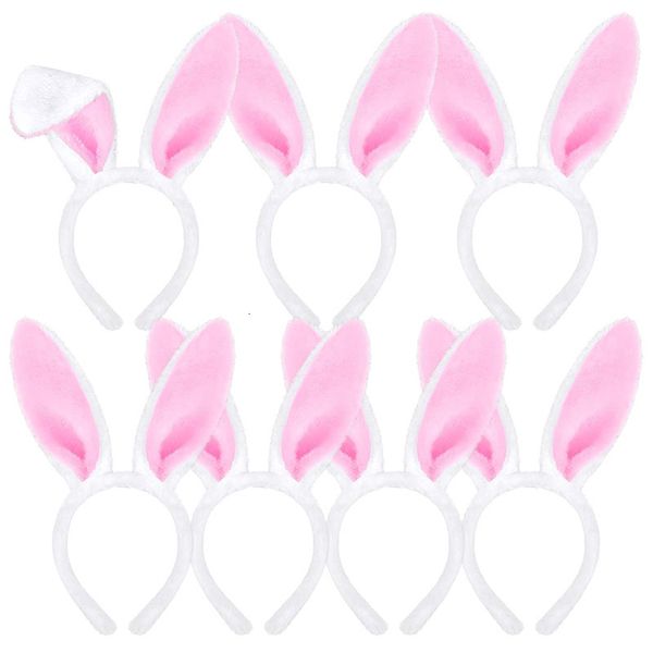 Novidade Games Abbit Ear Hairbands para Festa de Páscoa Masquerade Animal Theme Party Halloween Bunny Rabbit Costume Set Supplies Birthday Dress 230621